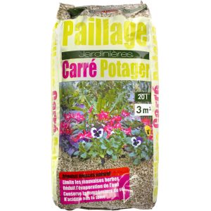 PAILLAGE CARRÉ POTAGER : JARDINIÈRES – 20 litres