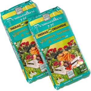 PERMACULTURE ROSIERS ET LEGUMES RACINES – 40 litres – 2 sacs