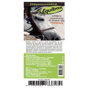 EQUIBOX – Copeaux de miscanthus – 1 palette de 50 sacs de 125 litres